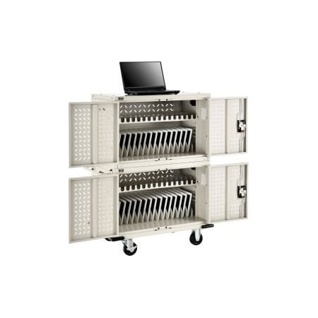 32-Device Charging Cart For Chromebooks And Tablets, Putty, Assembled